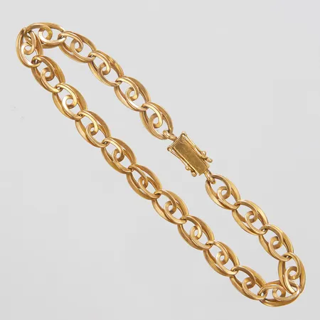 Armband, längd ca 19cm, bredd 6,5mm, 18K Vikt: 8,2 g