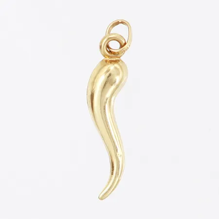 Hänge chilifrukt, längd: 27mm, mindre buckla, 18K