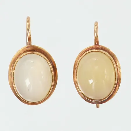 Ett par örhängen med stenar, 16x10mm, 14K.  Vikt: 1,9 g