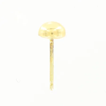 Enstaka örhänge, Ø4,5mm, platt baksida, saknar stopp, 18K.   Vikt: 0,3 g