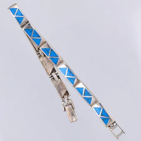 Armband, turkoser, 19cm, 28mm, 925/1000 silver Vikt: 18,6 g