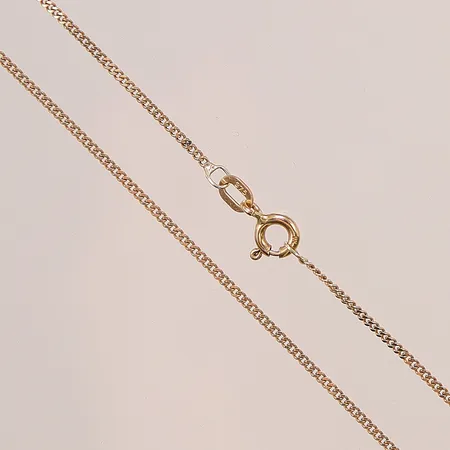 Kedja, 38cm, bredd:1mm, 9K 1,7g.