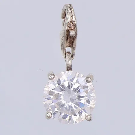 Hänge, Thomas Sabo, fasettslipad sten, karbinhake, 19mm, 925/1000 silver Vikt: 2 g
