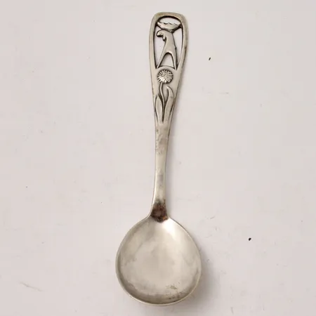 Sked i silver, 13cm, modell Jämtskogen, 830/1000, tillverkad av Schalin Bror, år 1962, vikt 20,21g.