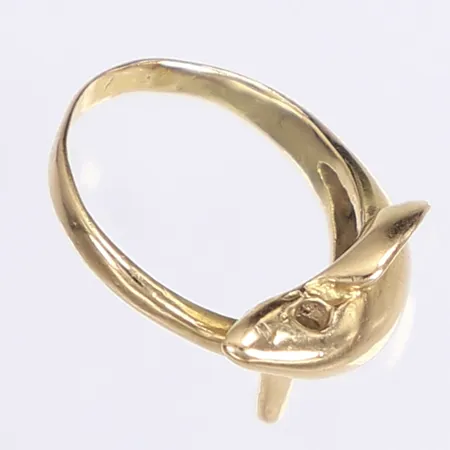 Ring delfin, stl 14¾, bredd 2-16mm, 18K Vikt: 3,9 g