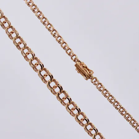 Collier doserad Bismarck, N S E Guldvaru Aktiebolag 1991, längd ca 43,5cm, bredd ca 4-6mm, 18K Vikt: 15,7 g