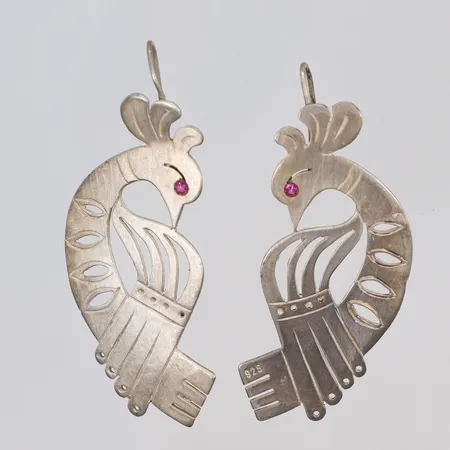 Ett par örhängen, fåglar, 55x20mm, silver 925/1000 Vikt: 8,7 g