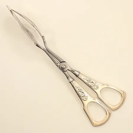 Kaktång, Norskt Mönster, ca 22cm, större del i rostfritt stål, 830/1000 silver, bruttovikt: 139,17 Vikt: 139,2 g
