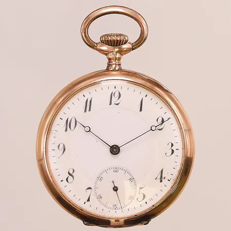 Fickur 14K, 46mm, boettnr:61369, går ej, graverad innerboett i metall, bruttovikt 63,9g.