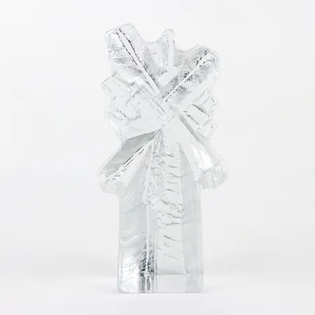 Skulptur glas, Christer Sjögren Lindshammar, osignerad, höjd ca 25 cm. Skickas med postpaket.