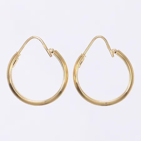 Ett par örhängen creoler, Ø20mm, bredd 3mm, 18K Vikt: 1,8 g