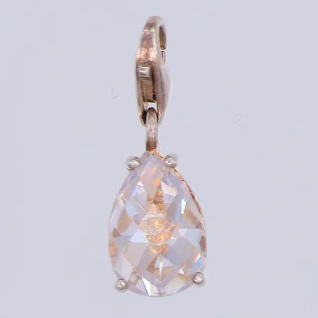 Hänge, Thomas Sabo, fasettslipad rosa sten, 22mm, 925/1000 silver Vikt: 2,2 g