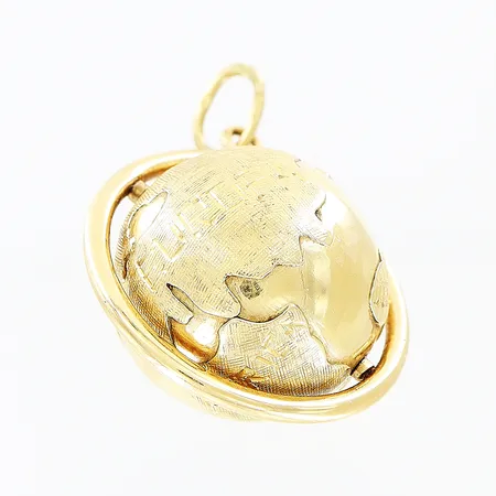 Hänge, glob, 33mm, Ø25mm, rörlig del, 18K.  Vikt: 8,9 g