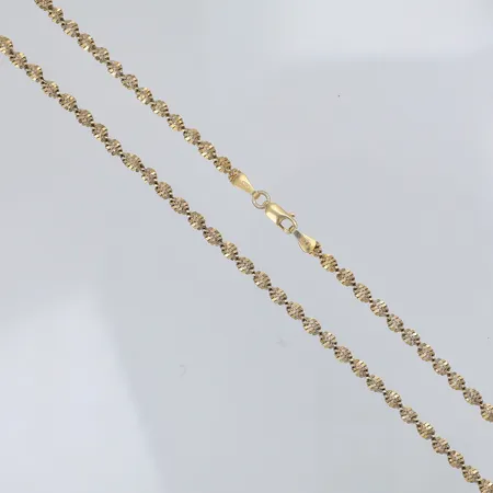 Collier, vridet, 46cm, bredd 3,5mm, gulddoublé, Guldfynd, 925/1000 silver Vikt: 7,8 g