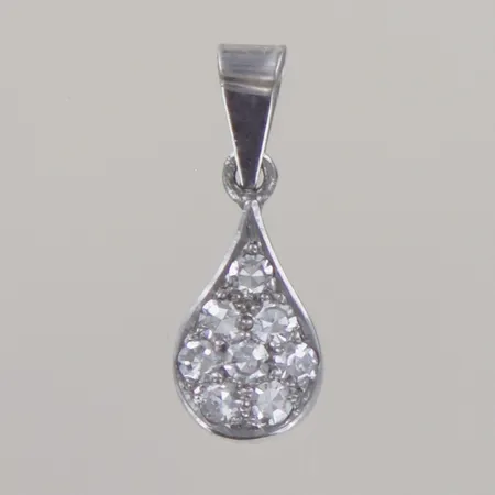 Hänge med  VG diamanter 0,24ct, L 1,7 cm, 18k Vikt: 0,9 g