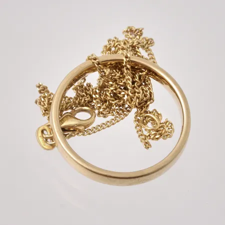 Diverse defekt guld, 18K, vikt 6,14g.