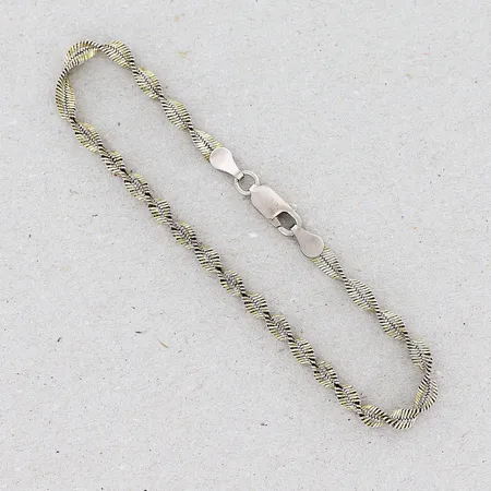 Armband, skruvad länk, 19cm, bredd 3,5mm, 925/1000 silver  Vikt: 3,8 g