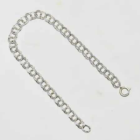 Armband Bismarck, längd 19 cm, bredd 5 mm, silver. Vikt: 4,7 g