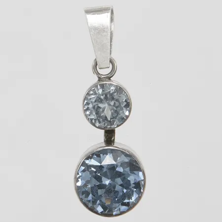 Hänge, stenar, längd ca 45mm, bredd 2,5-15,5mm, Ge-Kå-Smycken G Kaplan, år 1961, 925/1000 silver, bruttovikt: 9,0g Vikt: 9 g