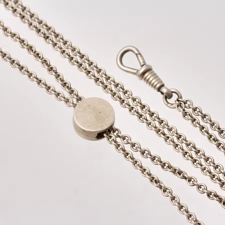 Fickurskedja i silver, 75cm, dubbel Ankarlänk, bredd 2,5mm, 830/1000, vikt 22,33g.
