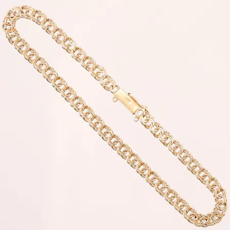 Armband, 18,5cm, bredd:4mm, sliten låsåtta, 18K 5,2g.