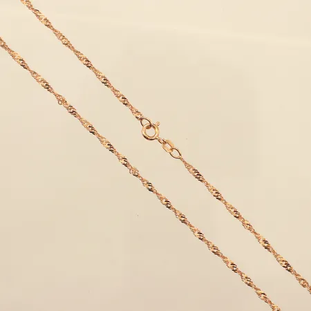 Kedja, ca 40cm, bredd ca 2,3mm, 18K Vikt: 4,4 g