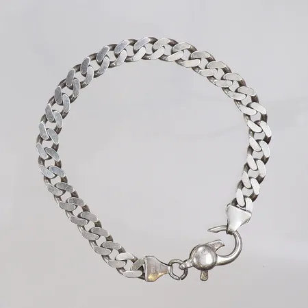 Armband pansar, 20cm, bredd 6,5mm, GFAB, defekt lås, silver 925/1000 Vikt: 17,4 g
