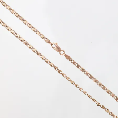 Kedja Irrgång, 60cm, bredd: 3mm, skevheter, 14K Vikt: 8,3 g