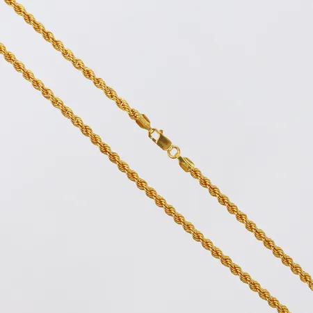 Kedja Cordell, längd 51cm, bredd 2,5mm, ihålig, 21K.  Vikt: 5,5 g