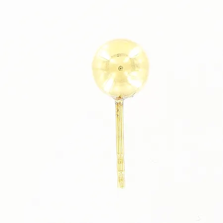 Enstaka örhänge, kula Ø5mm, saknar stopp, 18K.  Vikt: 0,2 g