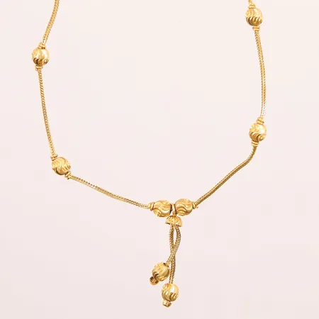 Collier, ca 41cm, skeva länkar, 21K 8,2g.