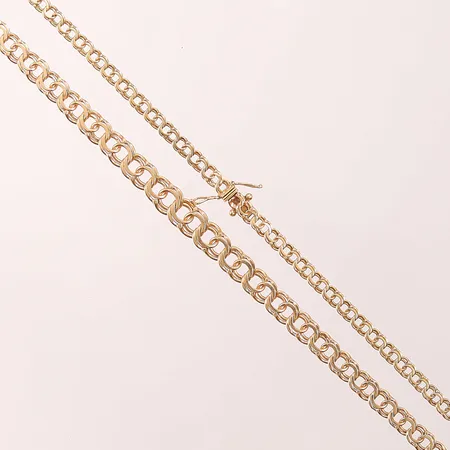 Collier, doserad Bismarck, 60cm, bredd: 4-8mm, 18K, 24,0g.