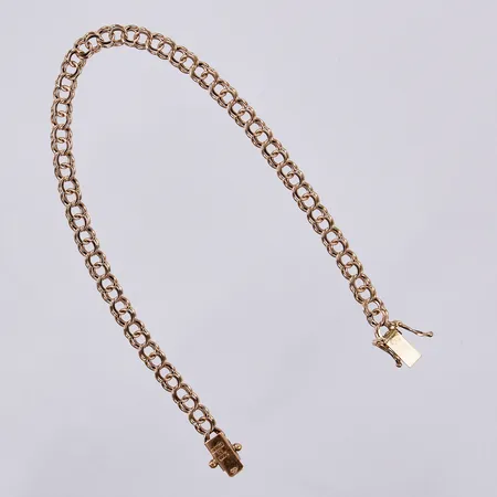 Armband bismarck, längd: ca 20cm, bredd: ca 5mm, Bergmans Guldvaror, 18K Vikt: 7,5 g
