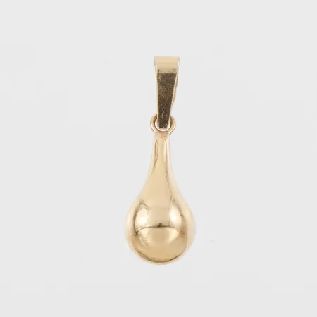 Hänge med droppe, höjd med ögla 21 mm, 18k. Vikt: 0,6 g