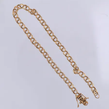 Armband, Bismarck, 19,5cm, bredd 4mm, Hildens, slitet, defekt, av, 18K Vikt: 4,7 g