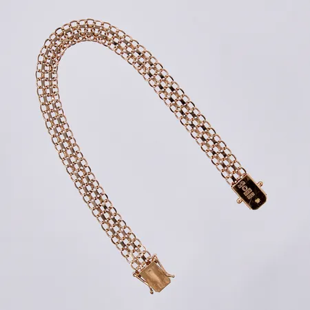 Armband pansar, längd: ca 20cm, bredd: ca 4mm, 14K Vikt: 4,4 g