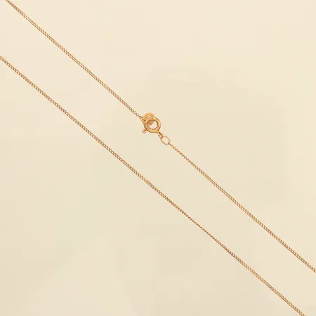 Kedja Pansar, längd 45cm, bredd 1mm, defekt lås, 18K  Vikt: 2 g