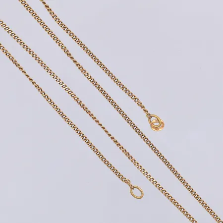 Kedja, Pansar, 48cm, defekt, saknar lås, 18K Vikt: 4,9 g