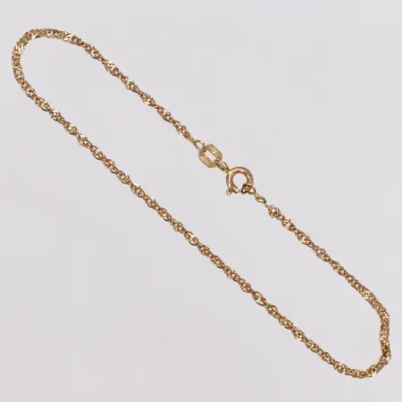 Armband, Singapore, Guldfynd, 18,5cm, bredd 1,7mm, 18K  Vikt: 1,3 g