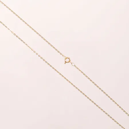 Kedja, ankarlänk, 47cm, bredd: 1,5mm, defekt lås, 18K Vikt: 2,3 g