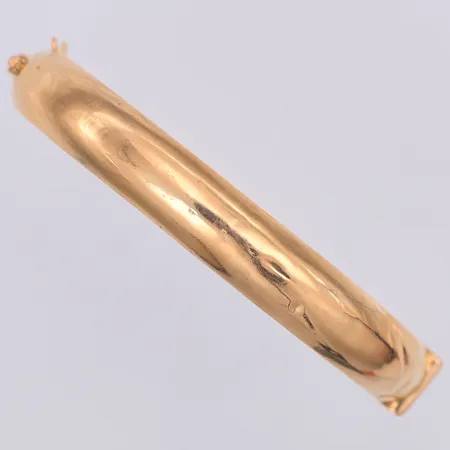 Armband, stelt, ihåligt, säkerhetskedja saknas, Finland år 1957, gravyr, buckligt, 14K Vikt: 14,3 g