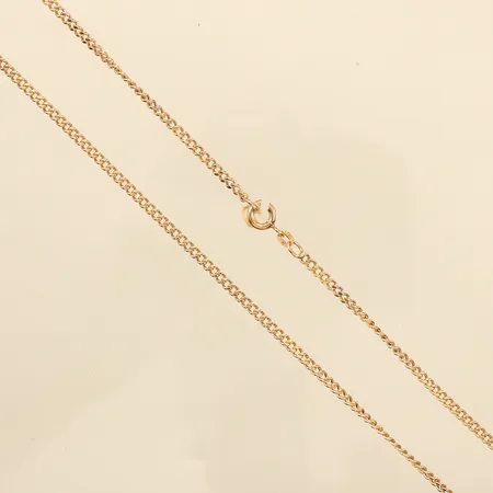 Kedja Pansar, längd 65cm, bredd 2,3mm, defekt lås, 14K  Vikt: 11,4 g