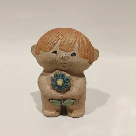 Figurin Adam, Lisa Larson, Gustavsberg, ca 10cm, stengods