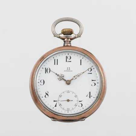 Fickur Omega, fungerar ej, diameter ca 49 mm, silver.
