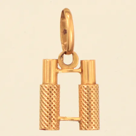 Hänge kikare, längd ca 19mm, bredd ca 9mm, Italien, 18K Vikt: 1,4 g