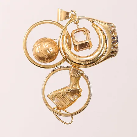 Diverse guld, defekter/gravyrer, 18K, 13,4g.