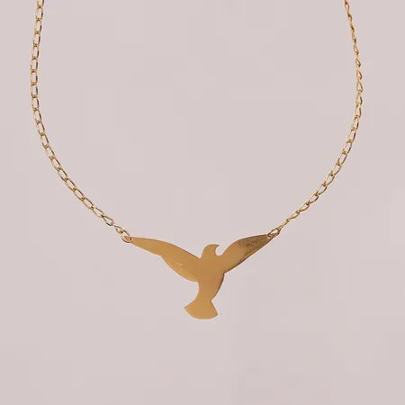 Collier "fågel", 42cm, 18K 2,6g.