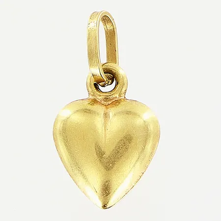 Hänge, hjärta, 14x8mm, ihålig, 14K.  Vikt: 0,3 g