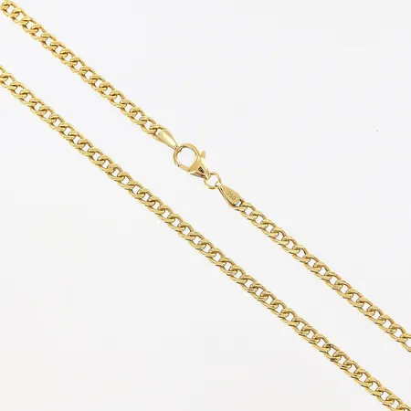 Kedja, Pansar, 45cm, bredd 3mm, ihålig, GHA, 18K.  Vikt: 4,8 g