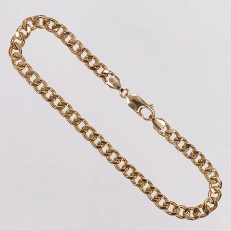 Armband, Pansar, Guldfynd, 21,5cm, bredd 5,1mm, ihåligt, 18K  Vikt: 7,2 g